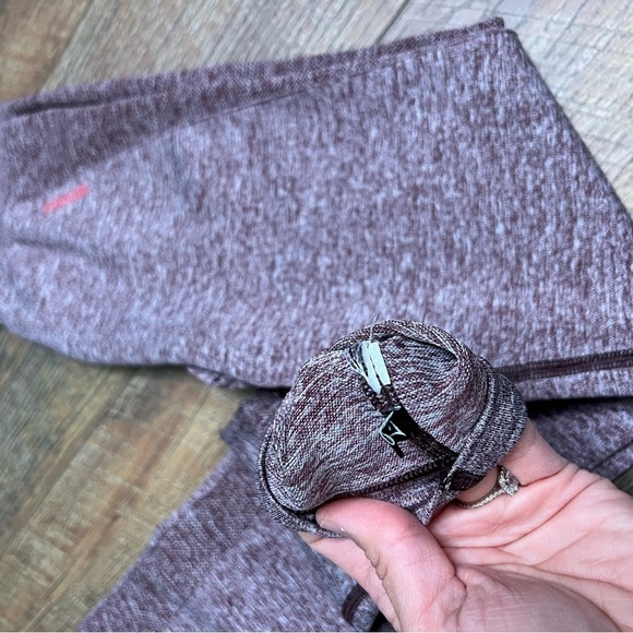 Gymshark heathered Maroon seamless Leggings size xxs/xs - Picture 4 of 9
